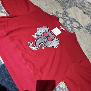 Red & Grey Elephant Graphic Crop Top - NWT, Size S